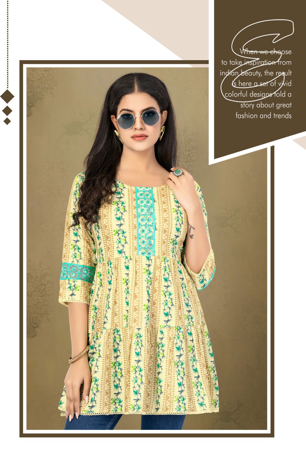 Shefali 3 By Hirwa Western Short ladies Top Wholesale Market in Surat